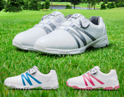 Children's golf shoes athletic shoes for boys and girls waterproof with rotating buckle design