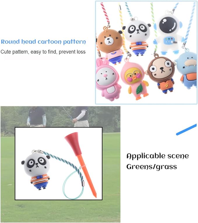 Cartoon Anti Lost Golf Tee