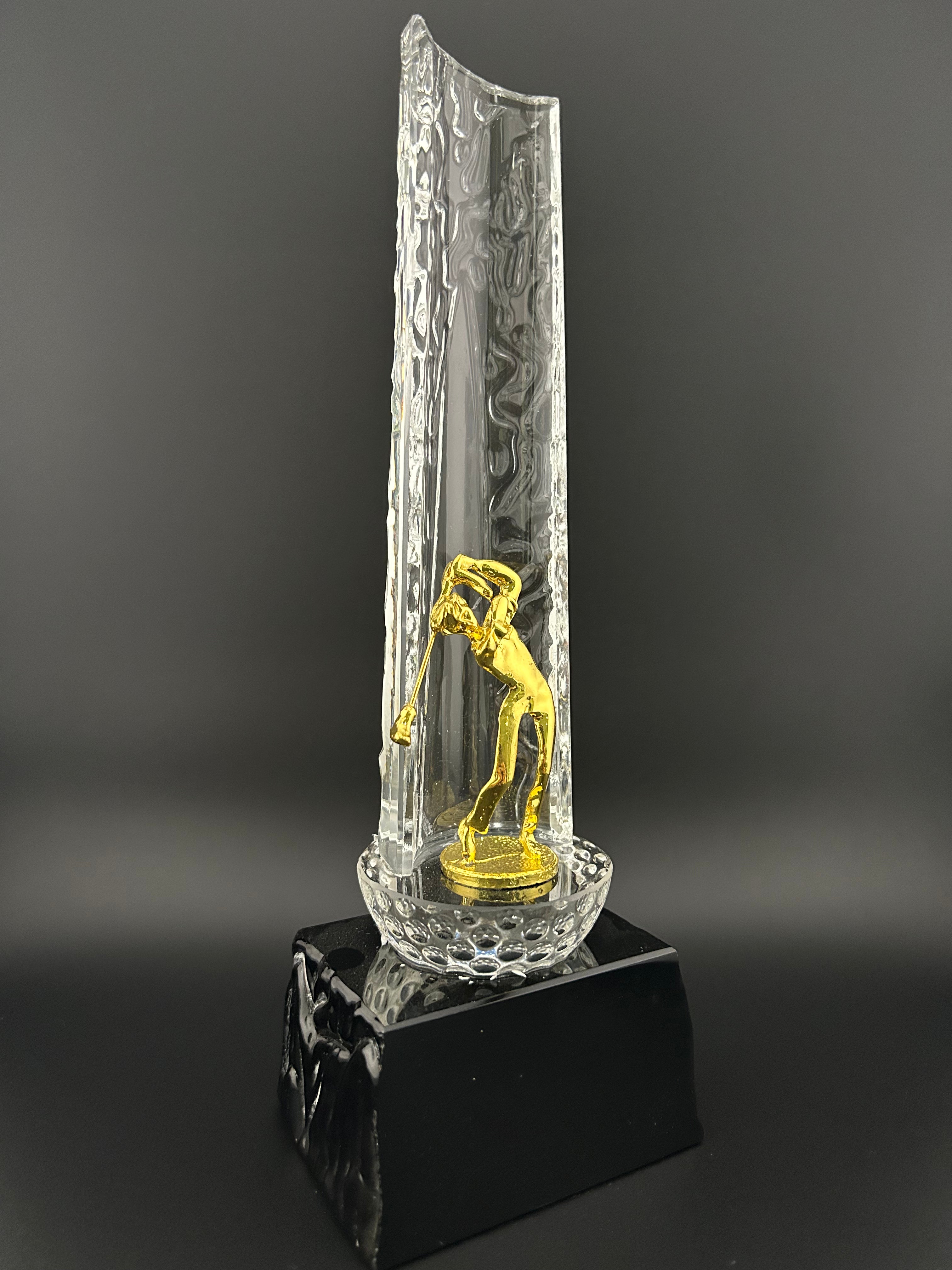Golf Gold Resin Trophy Gift
