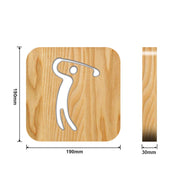 TKS golf wooden gift with light