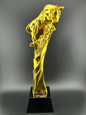 Gold-plated golf gift ornament