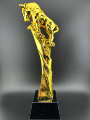 Gold-plated golf gift ornament