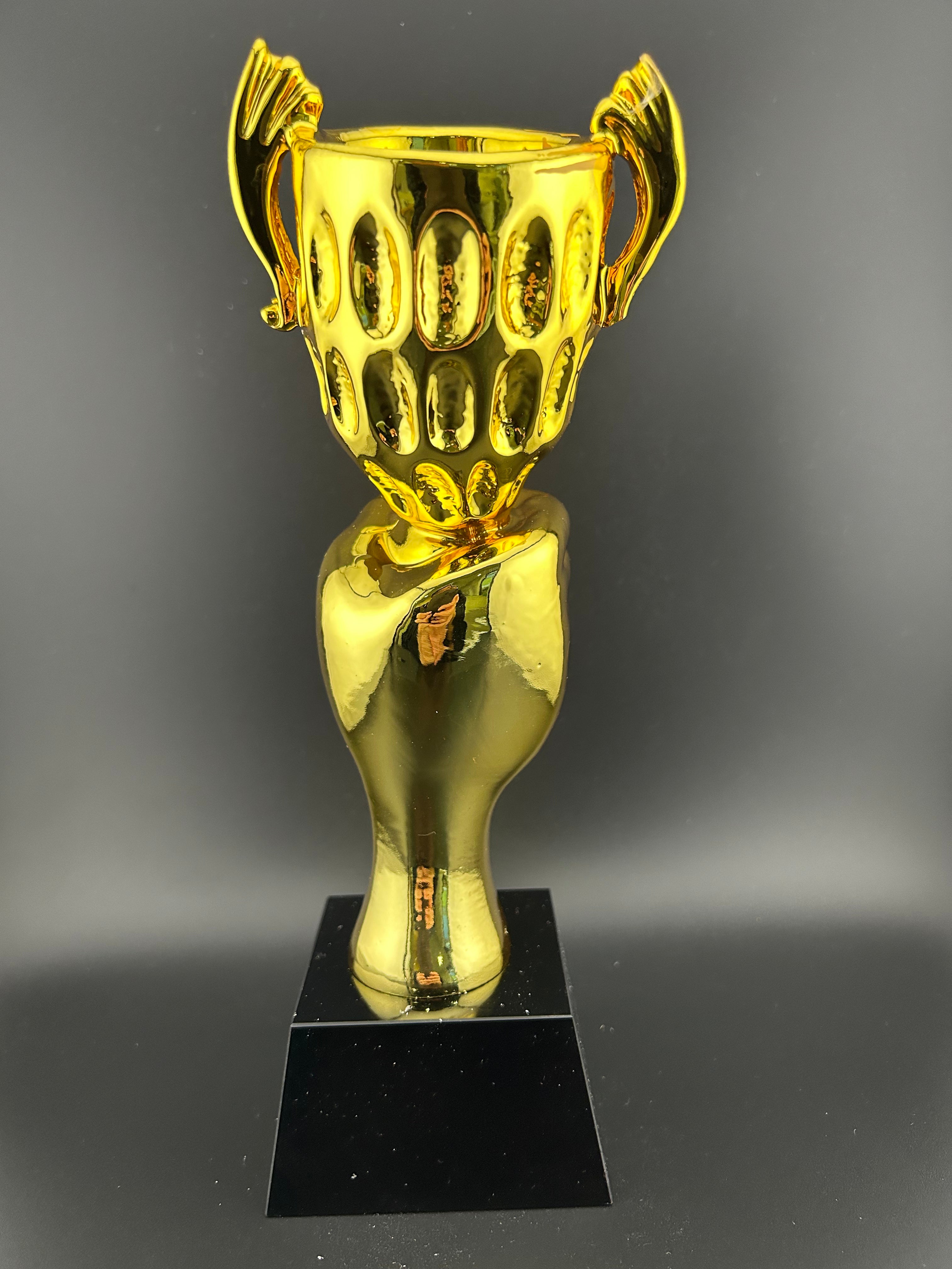 Gold-plated golf gift ornament