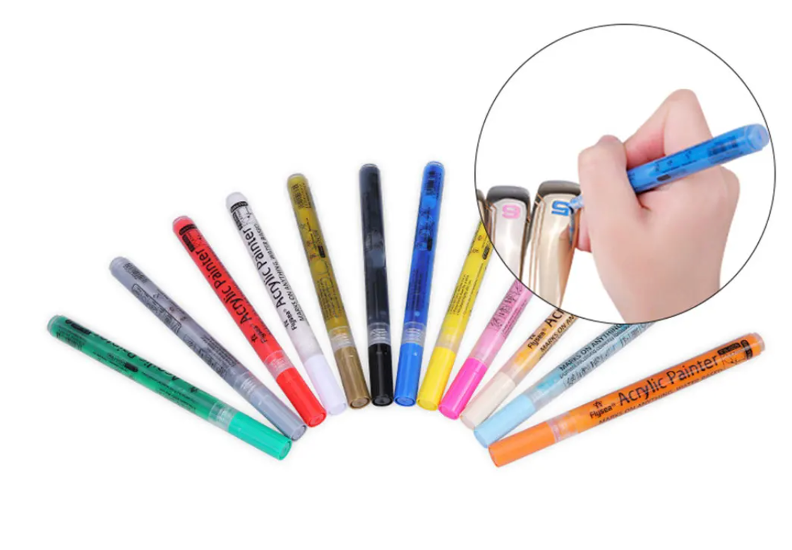 PGM New Golf Club Color Changing Pen Acrylic Ink Pen Sun Protection and Waterproof Strong Hiding Power Golf Accessories