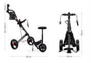 3 Wheels Foldable Push Cart